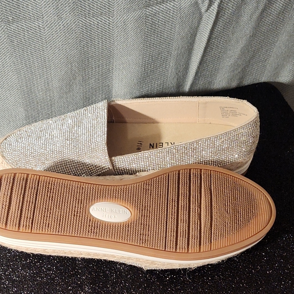 Anne Klein Women's Silver Slip-On Shoes - Picture 4 of 5